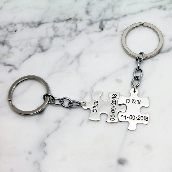 Puzzle piece ring set hotsell