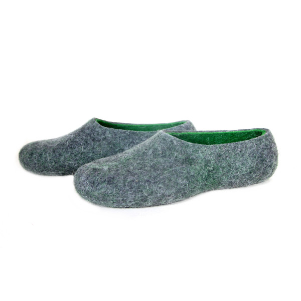 Grey felt slippers discount