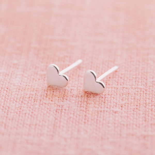 Sterling silver on sale heart earrings