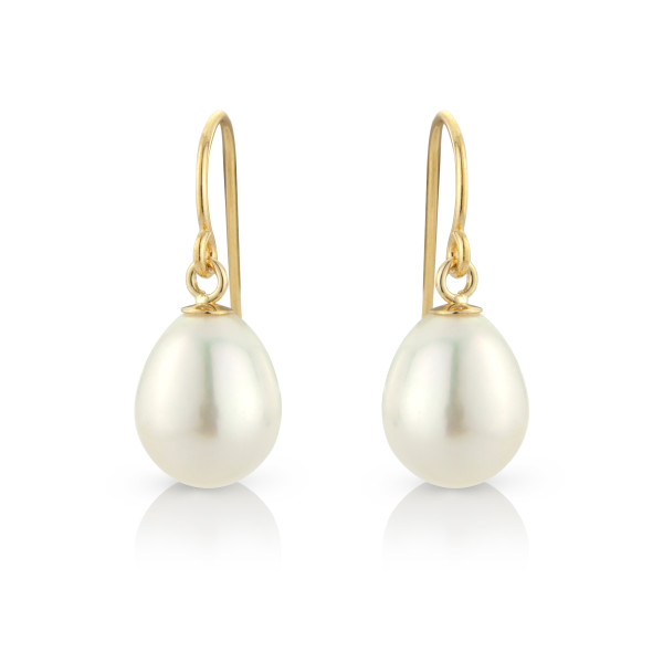 Teardrop - Pearl and Gold Earrings