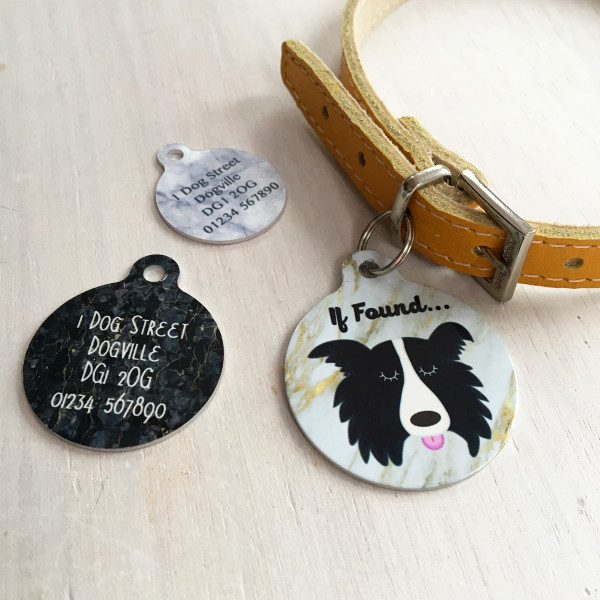 Marble dog tag hot sale