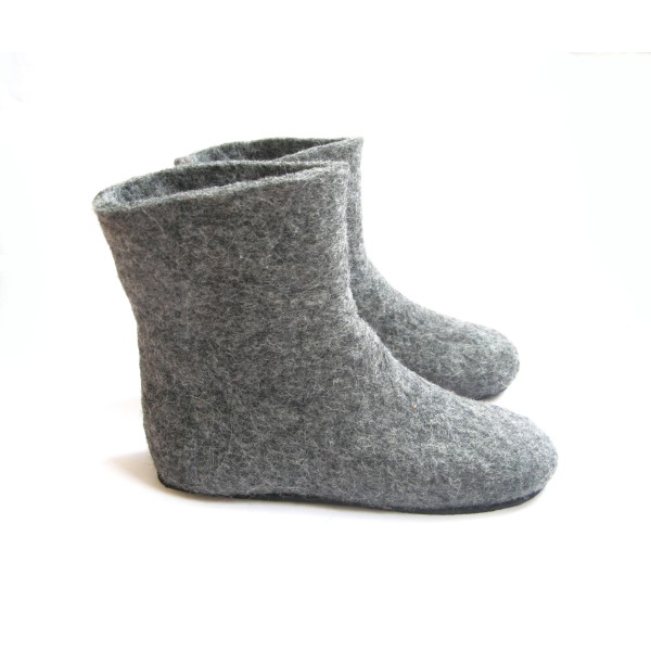 Women s Wool Slipper Boots in Grey hardtofind
