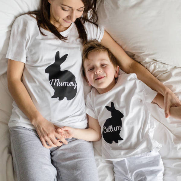 Personalised Easter Bunny Family Pyjamas set of 2 hardtofind