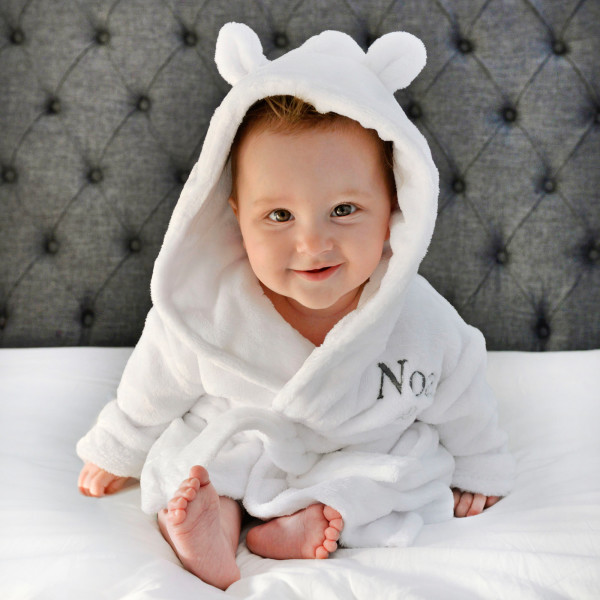 Personalized dressing gown baby discount