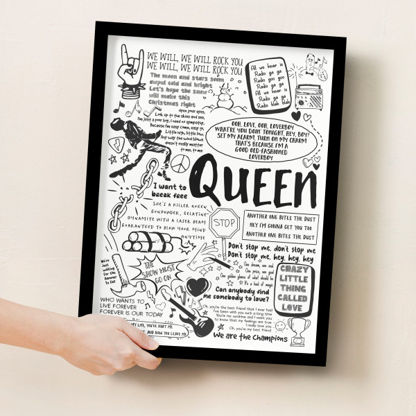 Queen Song Lyric Album Print – Blim & Blum