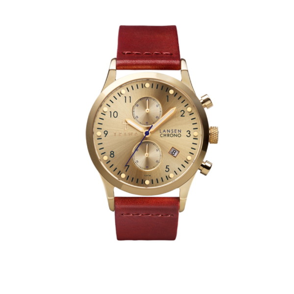 Gold Lansen Chrono Cognac Classic Watch hardtofind