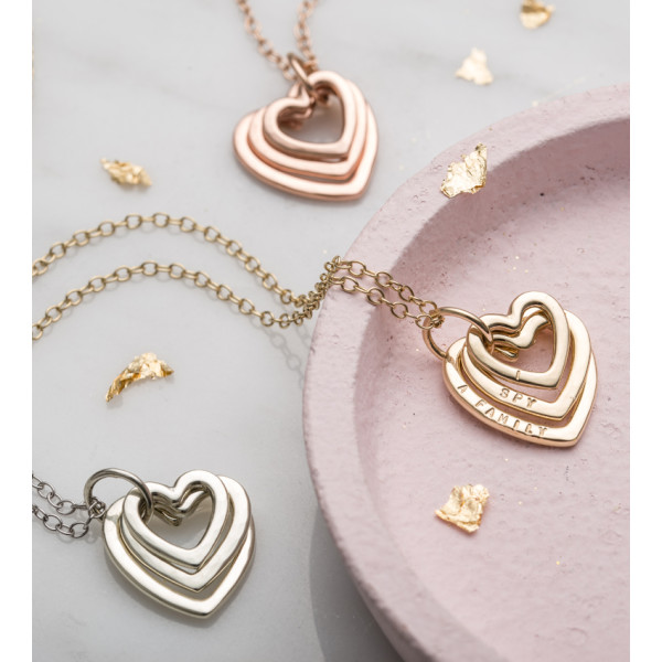 Family cheap heart necklace