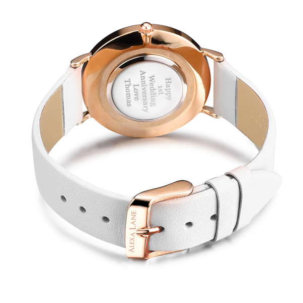 Rose gold watch marble face store