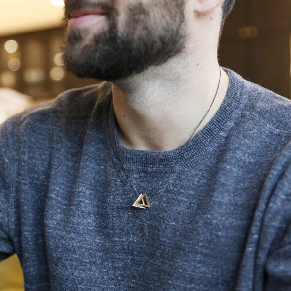 Personalised triangle necklace shop
