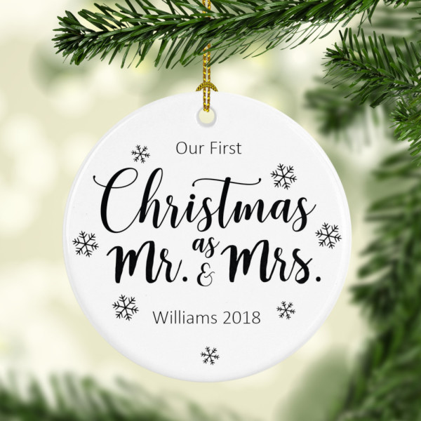 our first christmas mr mrs ornament