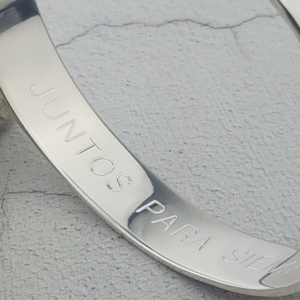 Personalised hammered silver bangle hotsell