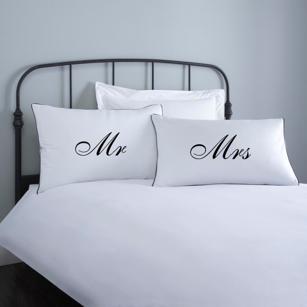 Mr mrs pillowcases sales
