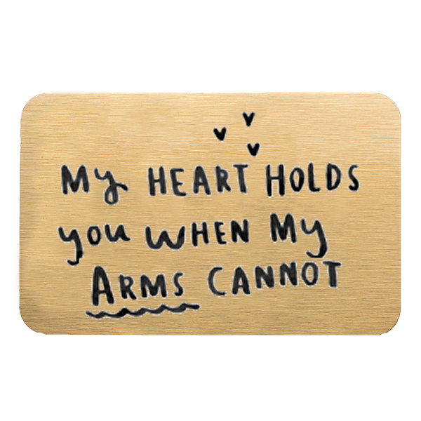 My Heart Holds You When My Arms Can't' Wallet Card - Ellie Ellie