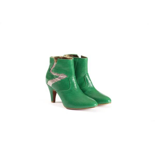 Green leather outlet boots ladies
