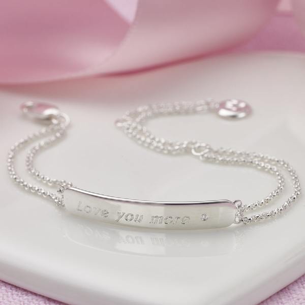 personalised silver baby bracelet