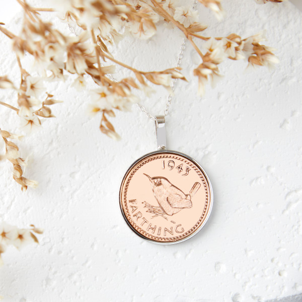 Farthing Year Coin Necklace 1920 To 1956 hardtofind