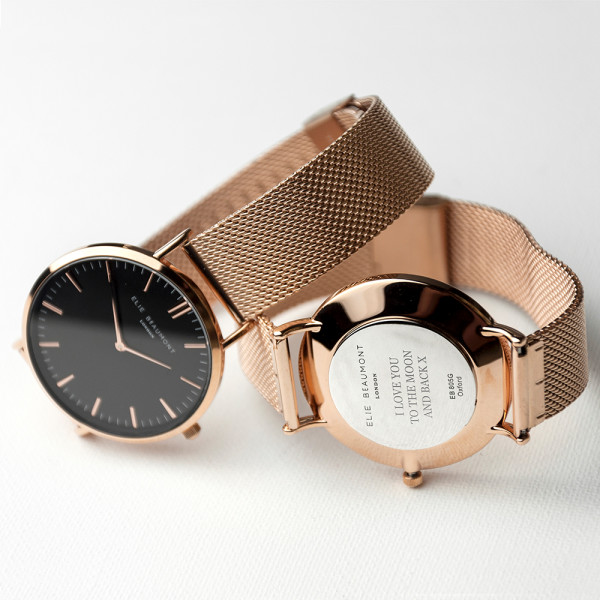 Elie beaumont rose gold watch best sale