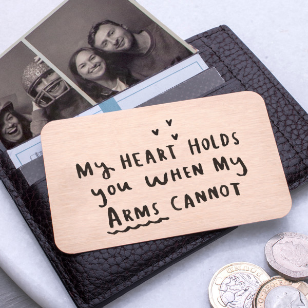 My Heart Holds You When My Arms Can't' Wallet Card - Ellie Ellie