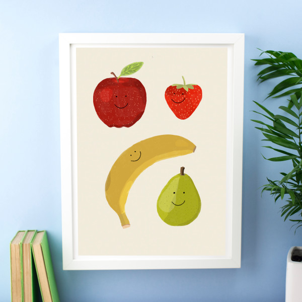 Happy Fruit Print