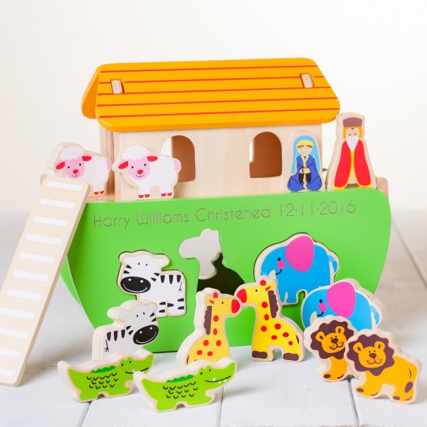 Personalised Wooden Noahs Ark Toy