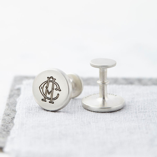 Sterling Silver Personalised Entwined Initial Cufflinks 