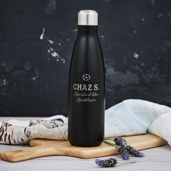 Iron Flask Bottle With Spout Lid- 3800Ml - Midnight Black