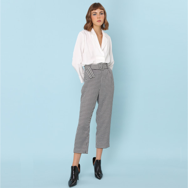 Houndstooth cigarette pants cheap