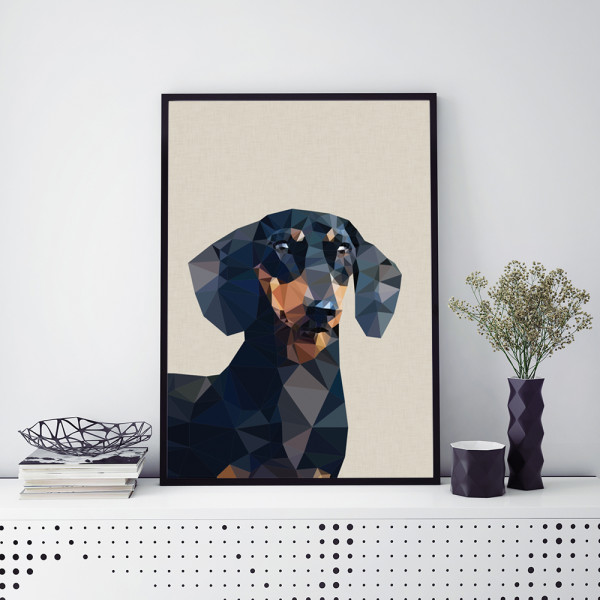 Dachshund art print top