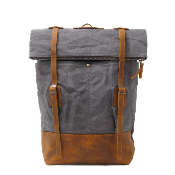 Grey canvas backpack hotsell