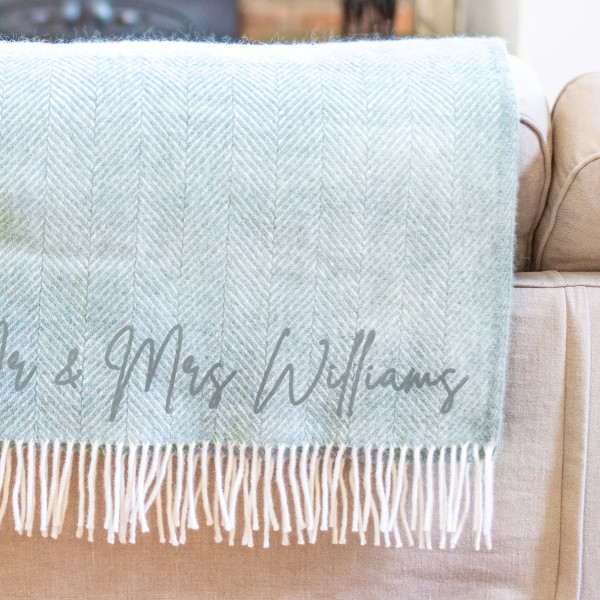 Personalised wool throw 2025