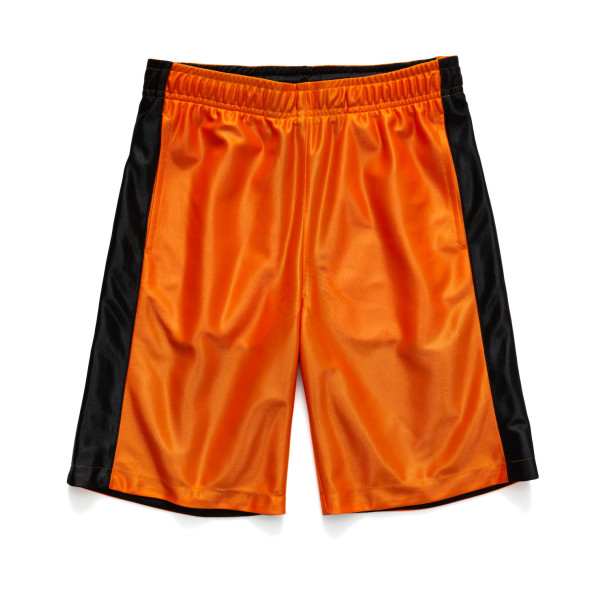 Boys Reversible Basketball Shorts in Orange