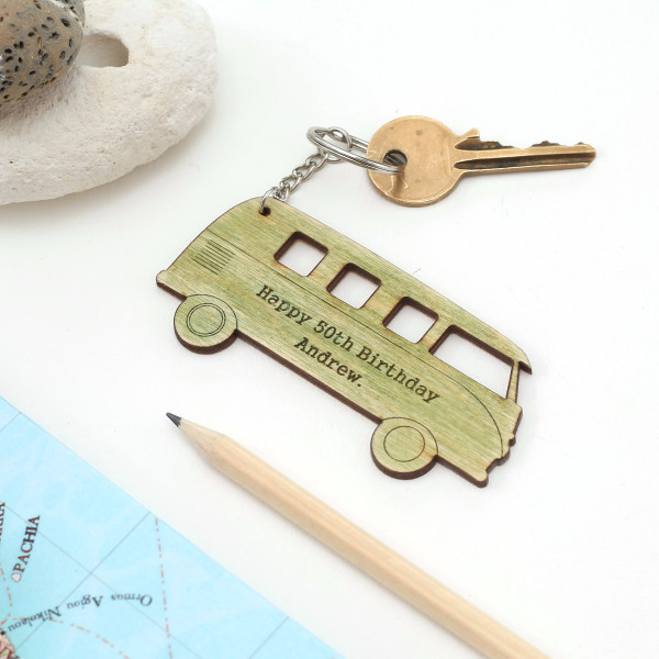 personalised campervan keyring