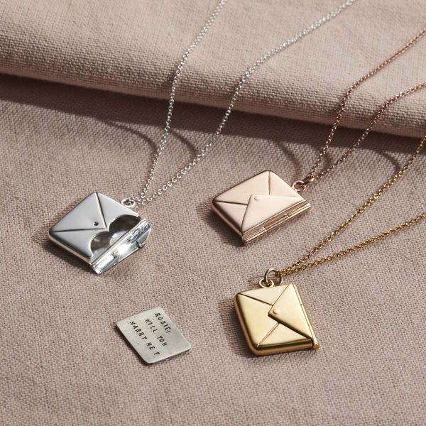 Envelope online locket necklace