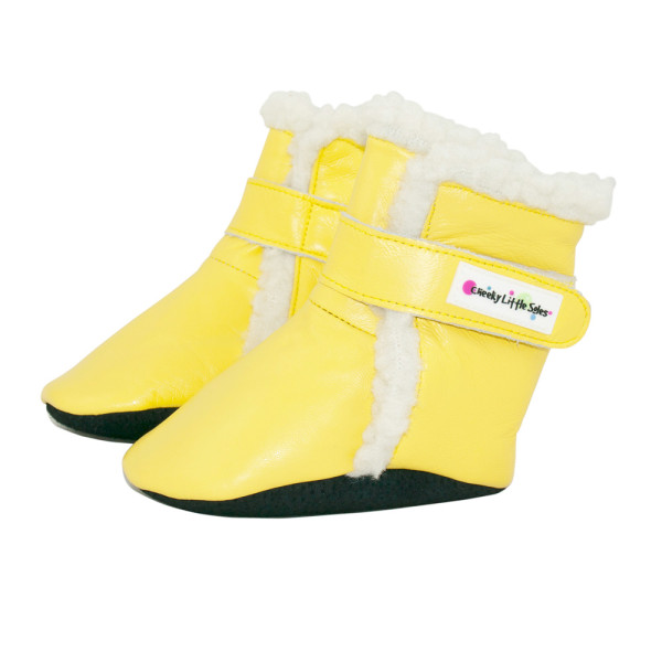 Baby boots in yellow