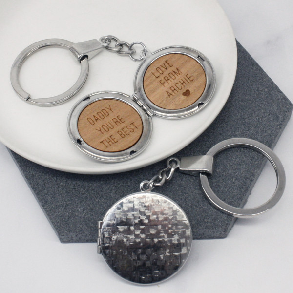 Personalised locket keyring