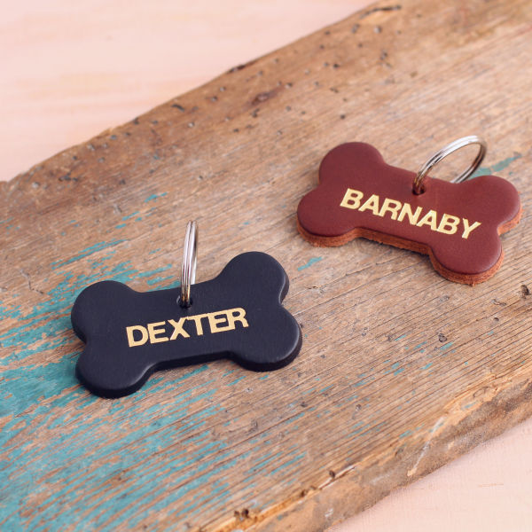 Leather dog id tags cheap