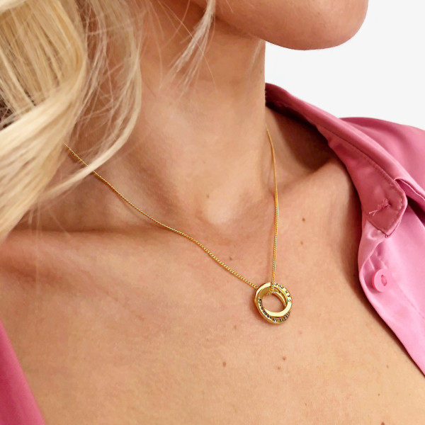 Personalised interlocking store circle necklace