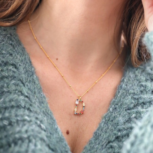 Initial crystal necklace shop