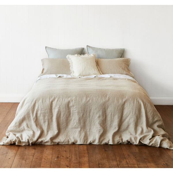 Pure Linen Quilt Cover Set Natural Hardtofind