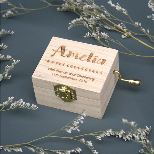 Christening musical cheap box