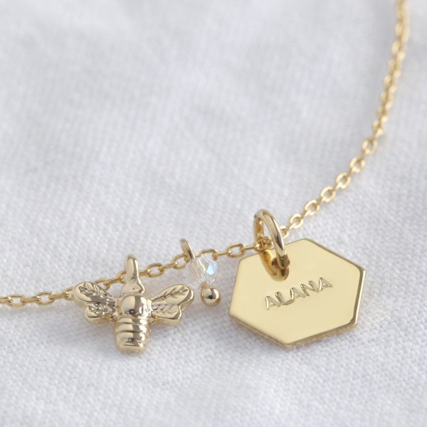 Personalised gold deals anklet