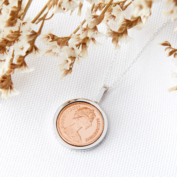Half penny hotsell necklace