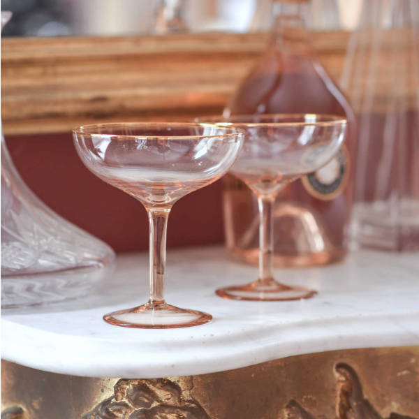 Champagne glasses pink hotsell