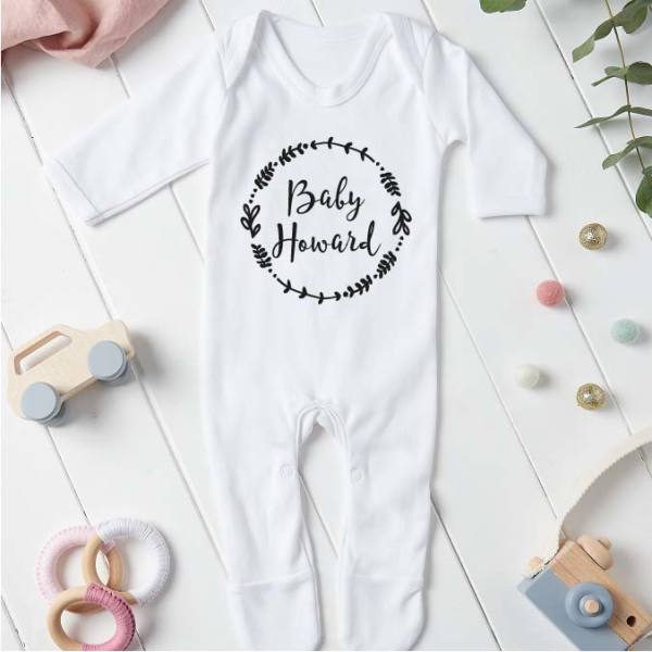 Personalised baby jumpsuit cheap