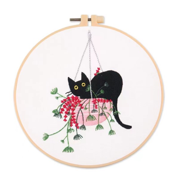 Embroidery Kit - Cat Embroidery Kit