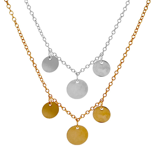 Gold disc pendant australia best sale