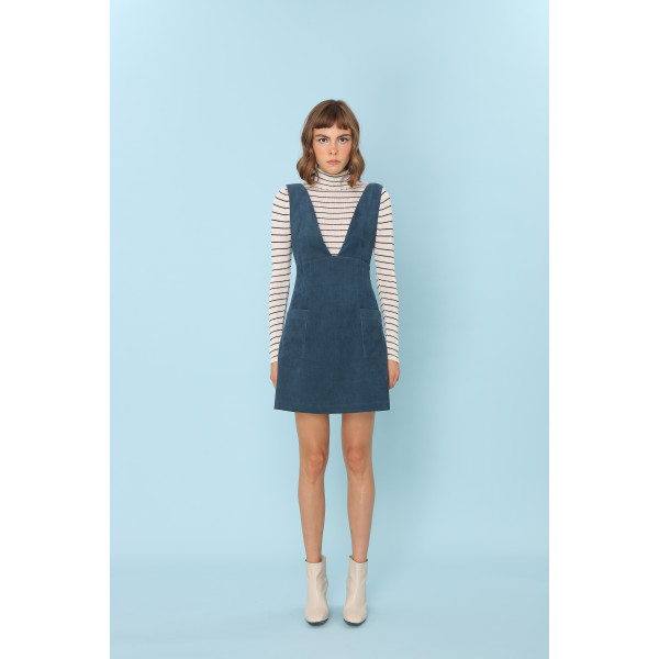 Pinafore v neck dress cheap