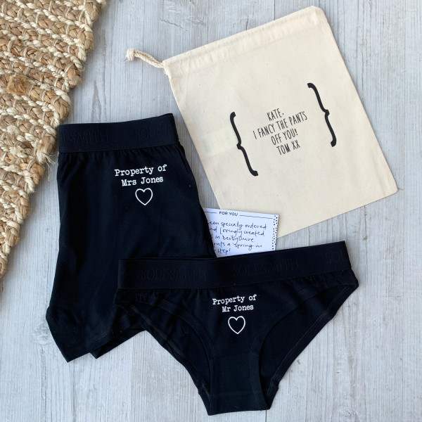 Couples Matching Underwear Set,his and Hers Halloween Underwear,personalized  Couples Underwear,novelty Gift, Anniversary Gift,halloween Gift -   Denmark