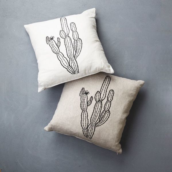 Cactus print cushion on sale