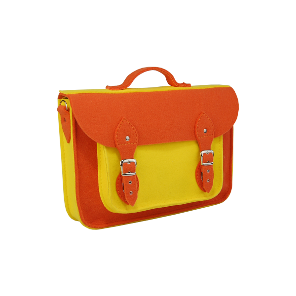 Orange company deals school bag